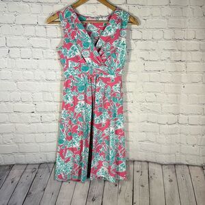 Lilly Pulitzer Womens Turquoise/Pink Summer Beach-Themed Dress #20849 Sz XS